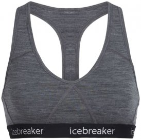 Icebreaker Wmns Sprite Racerback Bra Damen (Anthrazit M INT ) | Bekleidung Unterwaesche Sport-BHs-und-Bras