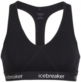 Icebreaker Wmns Sprite Racerback Bra Damen (Schwarz XS INT ) | Bekleidung Unterwaesche Sport-BHs-und-Bras