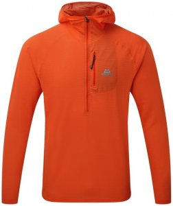 Mountain Equipment Solar Eclipse Hooded Zip Tee Men Herren (Rot L INT ) | Bergsport Wandern