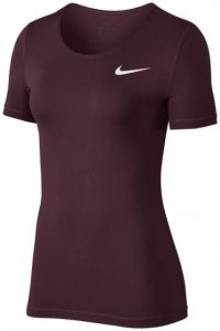 Nike W NP Top SS All Over Mesh Damen (Beere XL INT ) | Bekleidung Shirts Funktionsshirts
