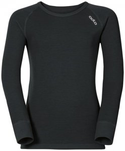 Odlo Kinder ACTIVE Originals SUW TOP crew neck l s Kids (Schwarz 104 D ) | Bekleidung Kinderbekleidung Kinderpullover-Hoodies