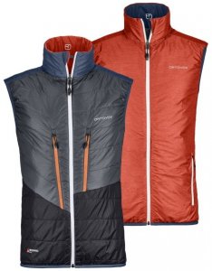 Ortovox Swisswool Piz Cartas Wende-Weste Men Herren (Orange XXL INT ) | Bekleidung Westen Outdoorwesten