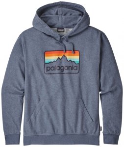 Patagonia M´s Line Logo Badge Lightweight Hoody Herren (Blau M INT ) | Training Mode-Lifestyle