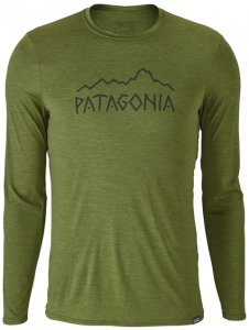 Patagonia Ms Cap Daily L S Graphic T-Shirt Herren (Grün L INT ) | Bekleidung Shirts Funktionsshirts
