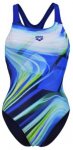 Arena W Visual Waves Swim Pro Back Damen ( Blau 40 D,)