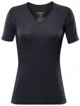 Devold of Norway Breeze Woman T-Shirt V-Neck 100% Merino Damen ( Schwarz L INT,)