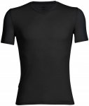 Icebreaker Mens Anatomica SS V Herren Funktionsunterhemd ( Schwarz L Größe,)