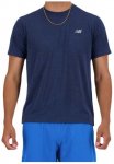New Balance Athletics Run T-Shirt Herren ( Dunkelblau L INT,)