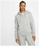Nike W NSW Club Fleece Full-Zip Hoodie Standard Damen ( Grau L INT,)