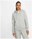 Nike W NSW Club Fleece Full-Zip Hoodie Standard Damen Trainingsjacke ( Grau M IN