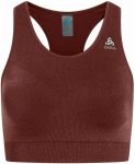 Odlo Sports Bra Seamless Medium Ceramicool Damen Sport BH ( Dunkelrot S Größe,