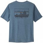 Patagonia Cap Cool Daily Graphic Herren T-Shirt ( Blau L INT,)
