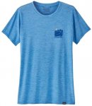 Patagonia W's Cap Cool Daily Graphic Shirt Waters Damen T-Shirt ( Blau M INT,)
