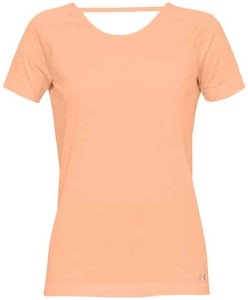 Under Armour TB Seamless Spacedye SS Damen (Orange L INT ) | Training Fitness Fitnessbekleidung
