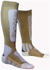 X-Socks Ski Metal Lady Damen (Gold 35-36 EU ) | Bekleidung Accessoires Socken-Struempfe