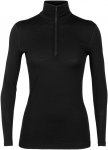 Icebreaker - Unterwäsche aus Merinowolle - W Merino 200 Oasis LS Half Zip Black