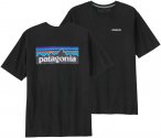 Patagonia - 100 % recycelte T-Shirt - M's P-6 Logo Responsibili-Tee Black für H