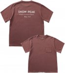 Snow Peak - T-Shirt aus Baumwolle - Garment Dyed T-Shirt Burgundy für Herren - 