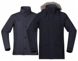 Bergans Aune 3in1 Jacket, dark navy/night blue, Größe L