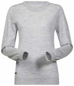 Bergans Fivel Wool Lady Long Sleeve, aluminium melange, Größe S