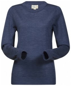 Bergans Fivel Wool Lady Long Sleeve, dusty blue melange, Größe XS