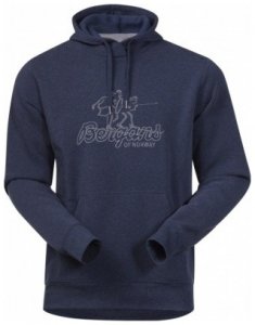 Bergans Hoodie, navy mel/sol grey/grap, Größe S