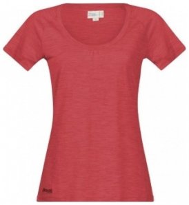 Bergans Sveve Wool Lady Tee, pale red/melange, Größe S