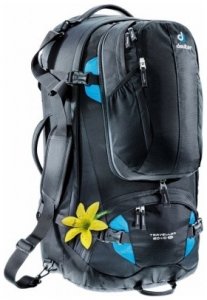 Deuter Traveller 60+10 SL, black-turquoise, Größe 60 Liter