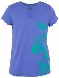 Icebreaker Journeys Moxie Short Sleeve T Butterflies Kids, abyss B24, Größe 3-4 (104 )