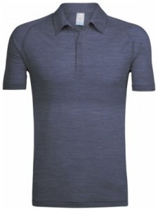 Icebreaker Sphere SS Polo, midnight navy heather, Größe S