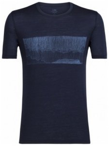 Icebreaker Tech Lite SS Crewe Graphic Collection, hard rain navy, Größe XL