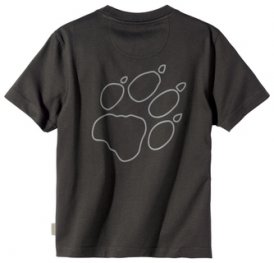 Jack Wolfskin Kids Outline Paw T, olive brown, Größe 128