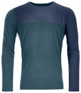 Ortovox Merino Cool Logo Long Sleeve Men, mid aqua, Größe M