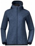Bergans Kamphaug Knitted Womens Hoodie, orion blue, Grï¿½ï¿½e S