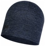 Buff Merino Midweight Beanie, melange night blue