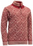 Devold Svalbard Sweater Zip-Neck, hindberry/offwhite, Grï¿½ï¿½e S