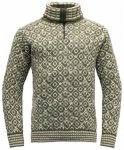 Devold Svalbard Sweater Zip-Neck, olive/offwhite, Grï¿½ï¿½e S