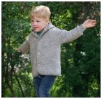 Engel Baby Jacke mit Kapuze Wollfleece, hellgrau melange, Grï¿½ï¿½e 74/80