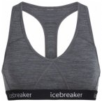 Icebreaker Sprite Racerback Bra Women, gritstone hthr/black, Grï¿½ï¿½e XS