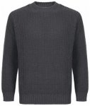 IrelandsEye Crosshaven Ribbed Crew Neck Sweater Men, graphite, Grï¿½ï¿½e L