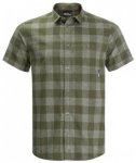 Jack Wolfskin Highlands Shirt Men, greenwood checks, Grï¿½ï¿½e L