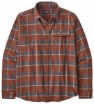 Patagonia Mens LS Cotton in Conversion LW Fjord Flannel Shirt, graft sisu brown 