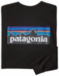 Patagonia Mens LS P-6 Logo Responsibili-Tee, black BLK, Grï¿½ï¿½e L