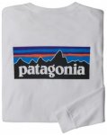 Patagonia Mens LS P-6 Logo Responsibili-Tee, white WHI, Grï¿½ï¿½e L