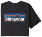 Patagonia Mens P-6 Logo Responsibili Tee, black BLK, Grï¿½ï¿½e XL
