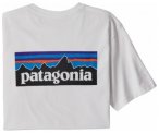 Patagonia Mens P-6 Logo Responsibili Tee, white WHI, Grï¿½ï¿½e M
