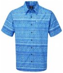 Sherpa Adventure Gear Durbar Short Sleeve Shirt, langtang blue print, Grï¿½ï