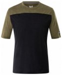 Super.Natural Mens Contrast Tee, olive night mel./jet black N44, Grï¿½ï¿½e