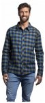 Tatonka Malte Mens LS Shirt, dark navy/moss, Grï¿½ï¿½e M