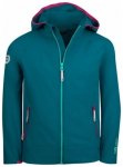 Trollkids Girls Kvalvika Jacket, smaragd/pink, Grï¿½ï¿½e 164